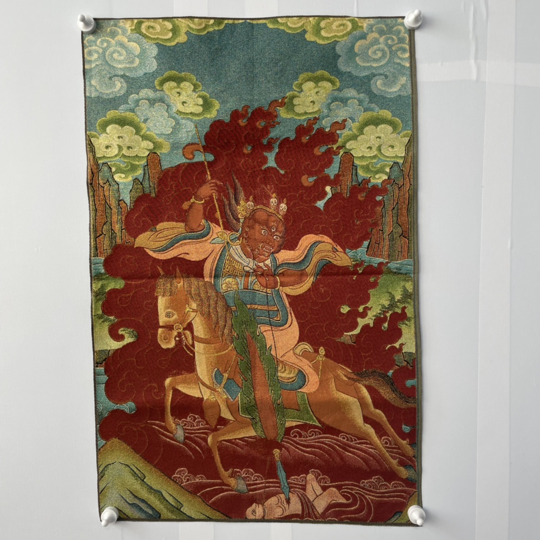 Embroidery House - 35-calowy Stary Nepalski Świątynny Haft Jedwabny