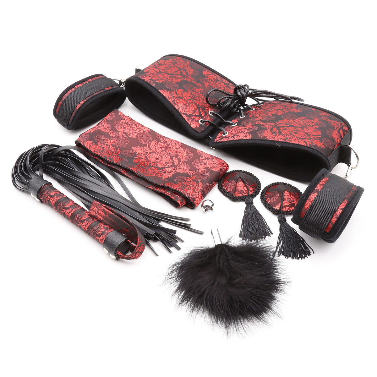 Embroidery Kit Set - Zestaw BDSM dla kobiet: uprząż, osłonki