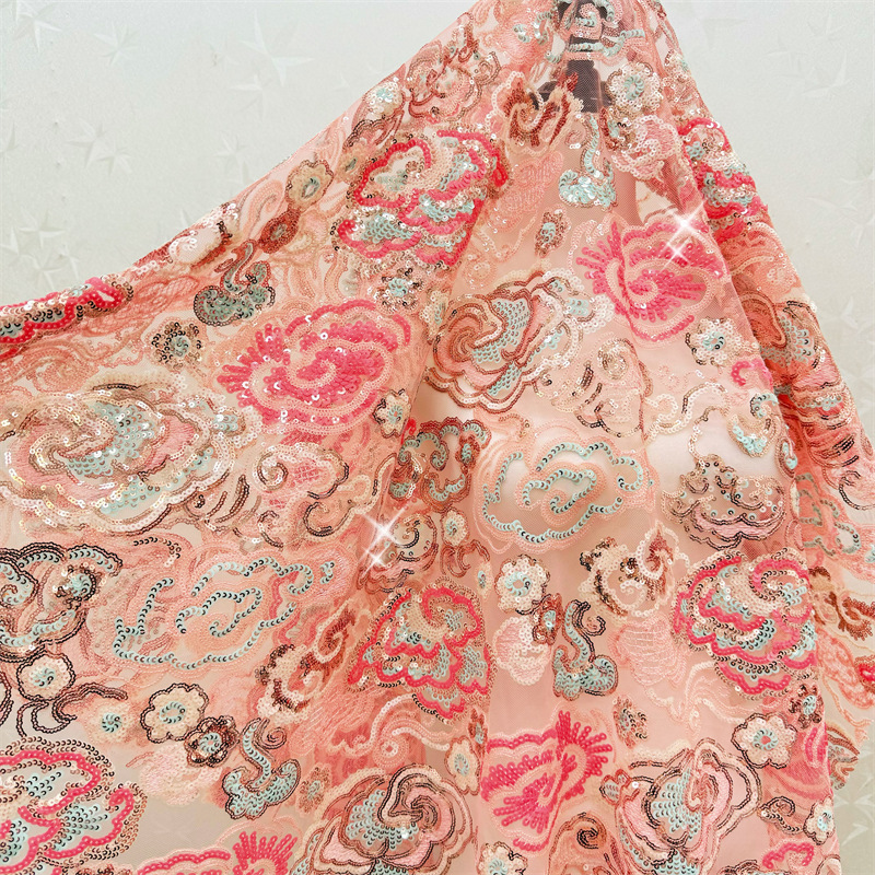 Embroidery Underlay - 2 jardy/partia, 130 cm szerokości, różowo-fioletowa,