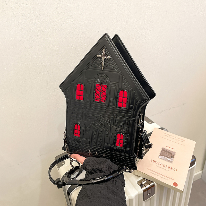 Embroidery House - Torba listonoszka z motywem domku, torebki