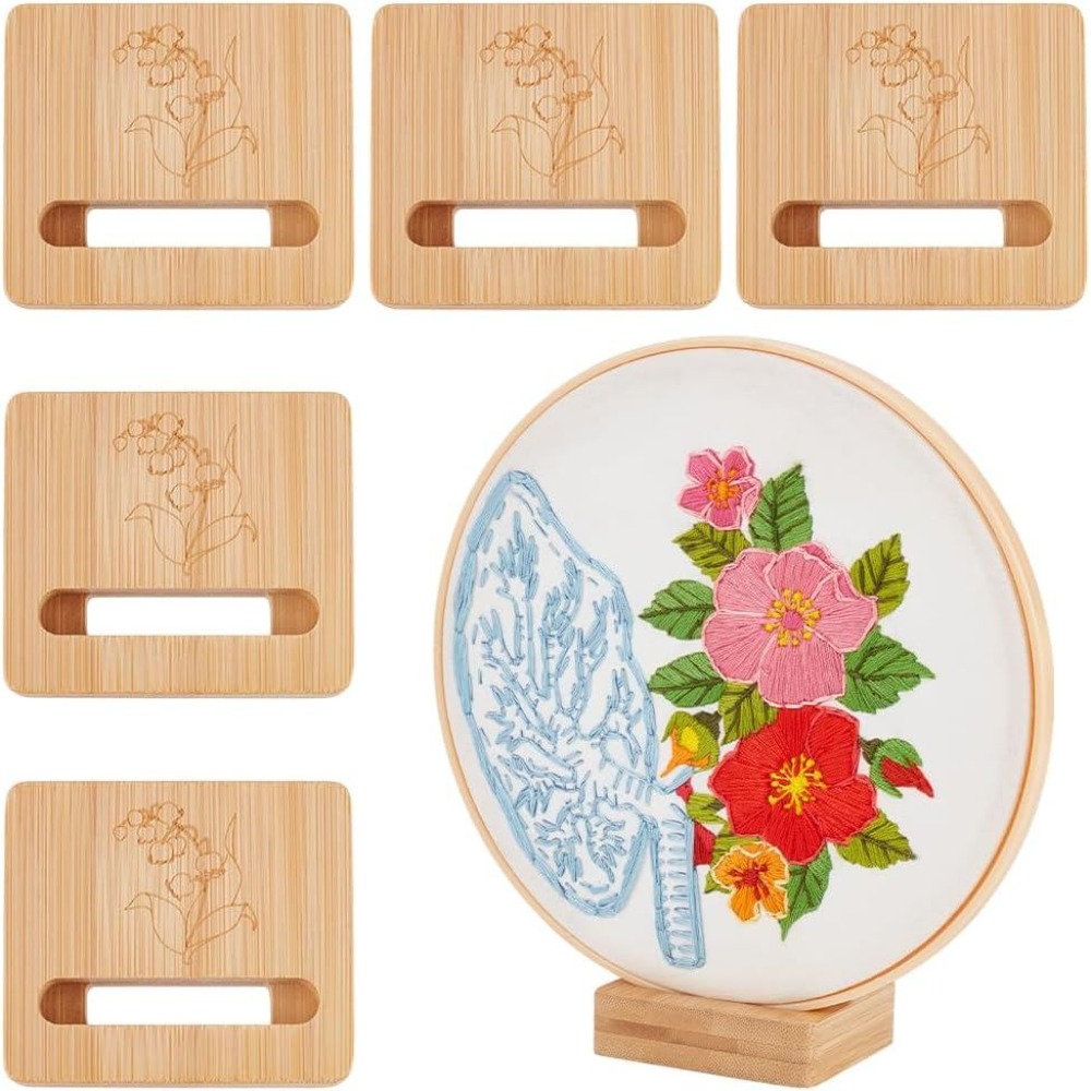 Embroidery Hoop Stand - 6 szt. Prostokątne ramki do haftowania,