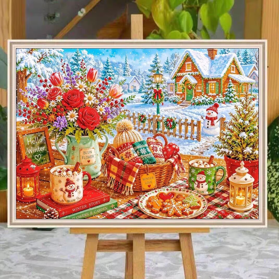 Embroidery Vs Cross Stitch - Zestawy do haftu krzyżykowego z zimowym