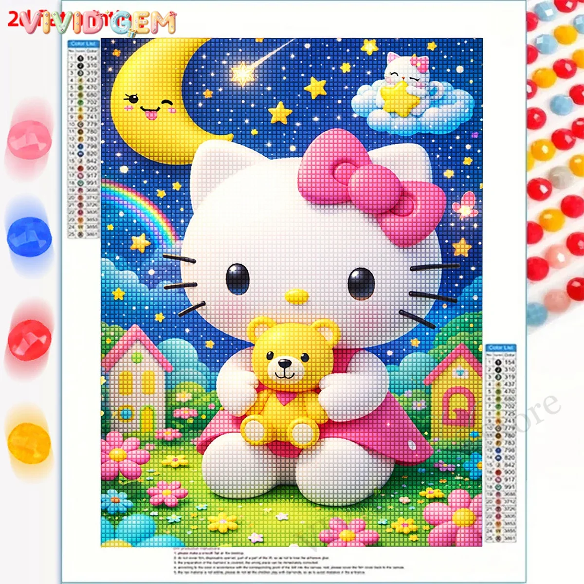 VIVID GEM Nowy Uroczy Obraz Di – Embroidery Uae recenzja i cena