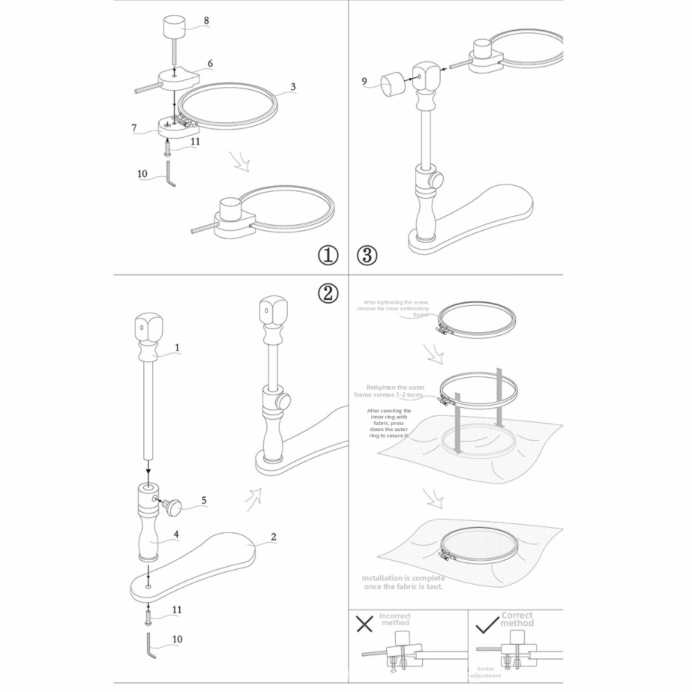 Regulowany Stojak na Tamborek  – Embroidery Hoop Stand recenzja i cena