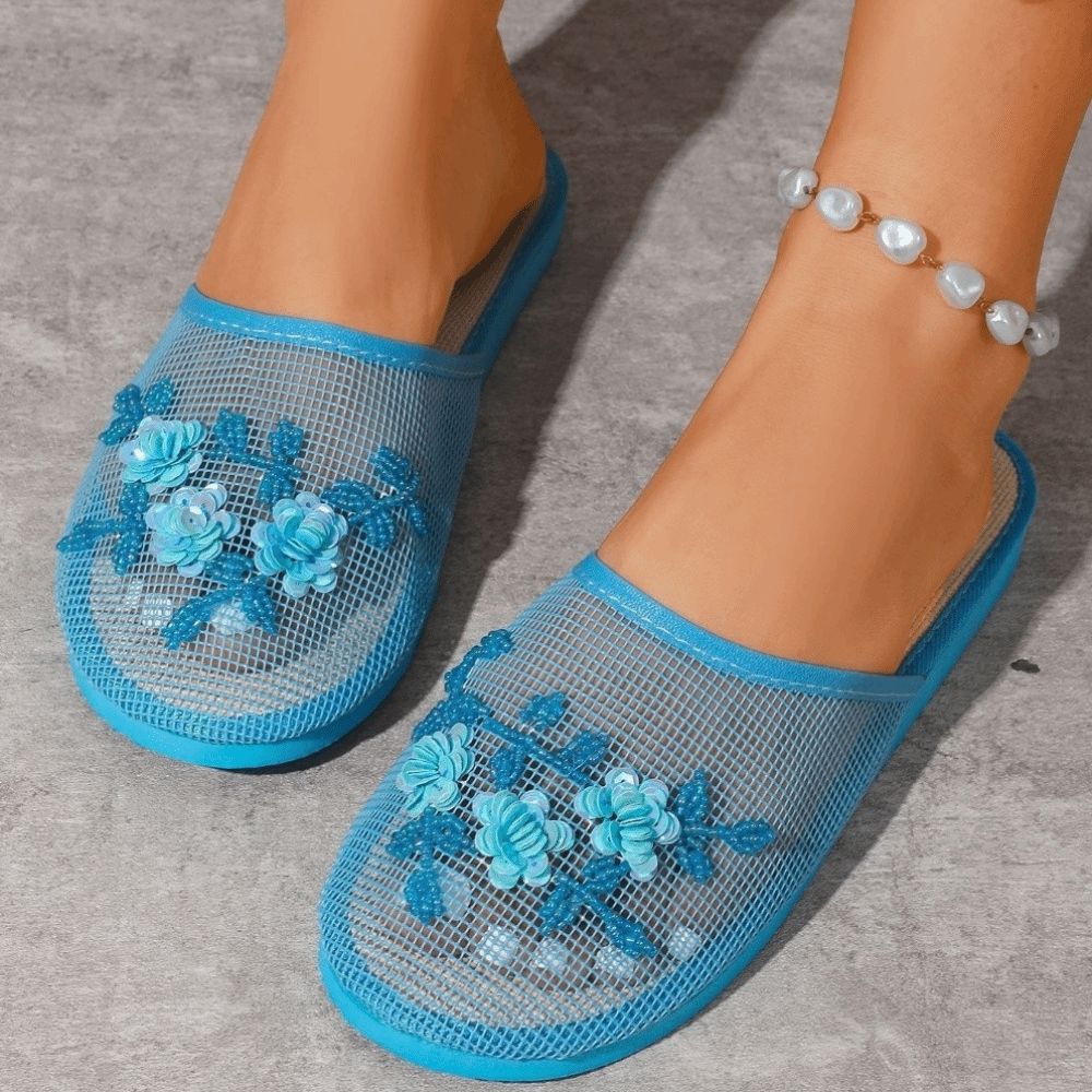 Casualne sandały z haftem kwia – Embroidery Underlay recenzja i cena