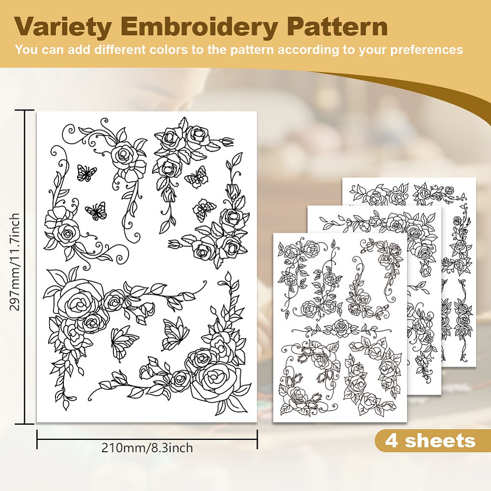 38 szt. Koronkowe wzory w róże – Embroidery Sheet recenzja i cena