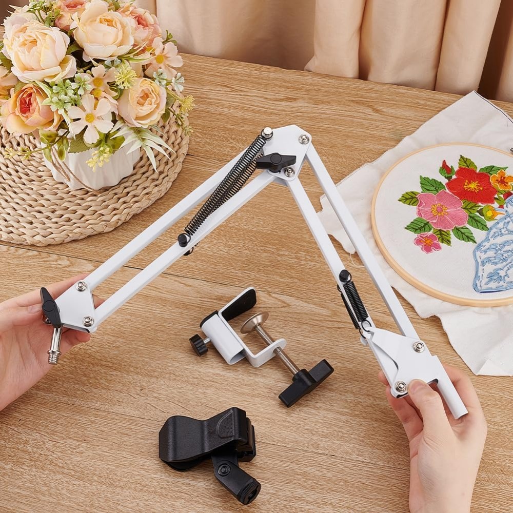Biały zestaw stojaków na stół  – Embroidery Hoop Stand recenzja i cena