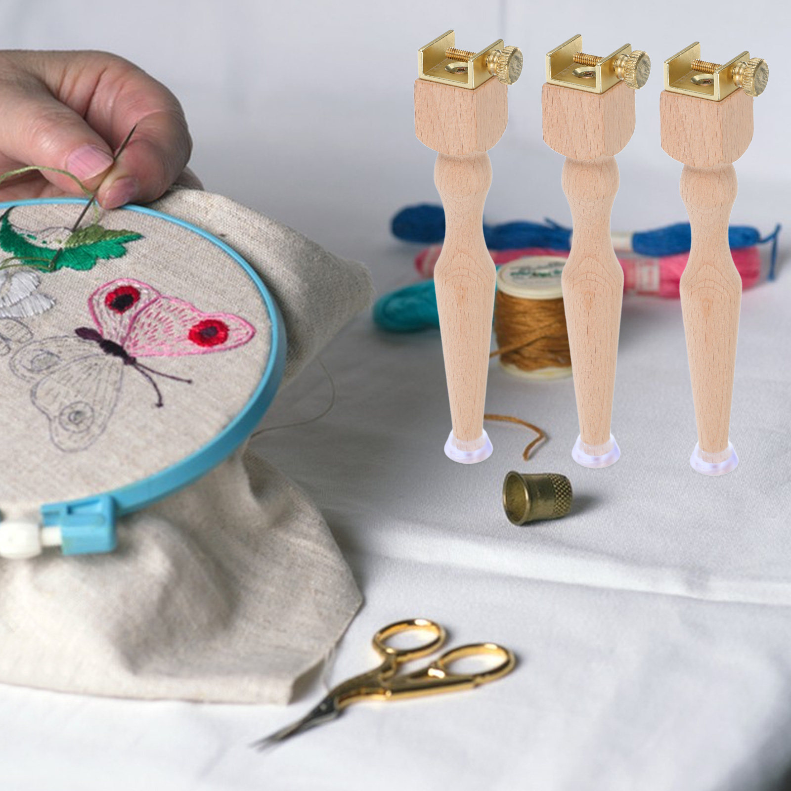3 sztuki drewnianych nóg do st – Embroidery Hoop Stand recenzja i cena