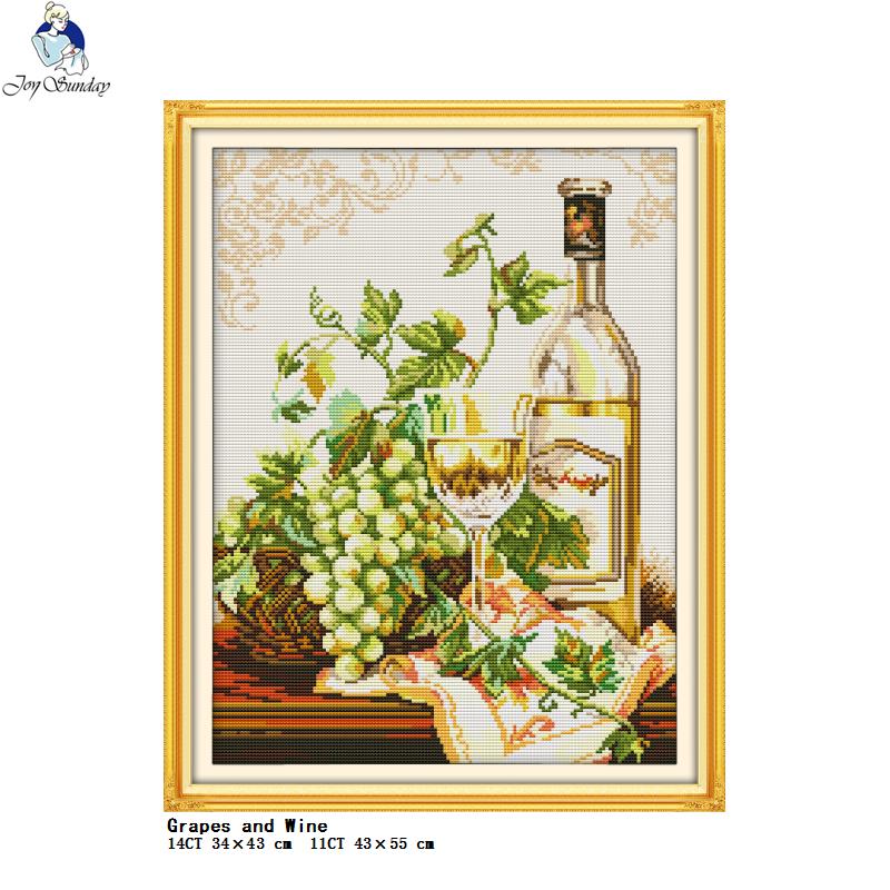 Kolekcja wina i butelek drukow – Embroidery Vs Cross Stitch recenzja i cena