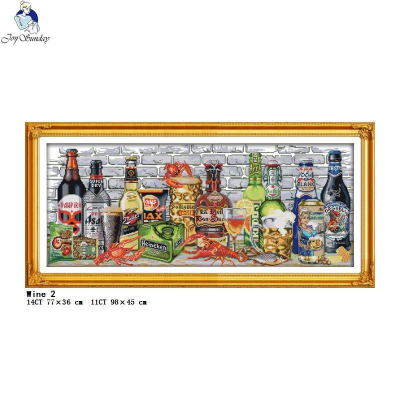 Kolekcja wina i butelek drukow – Embroidery Vs Cross Stitch recenzja i cena